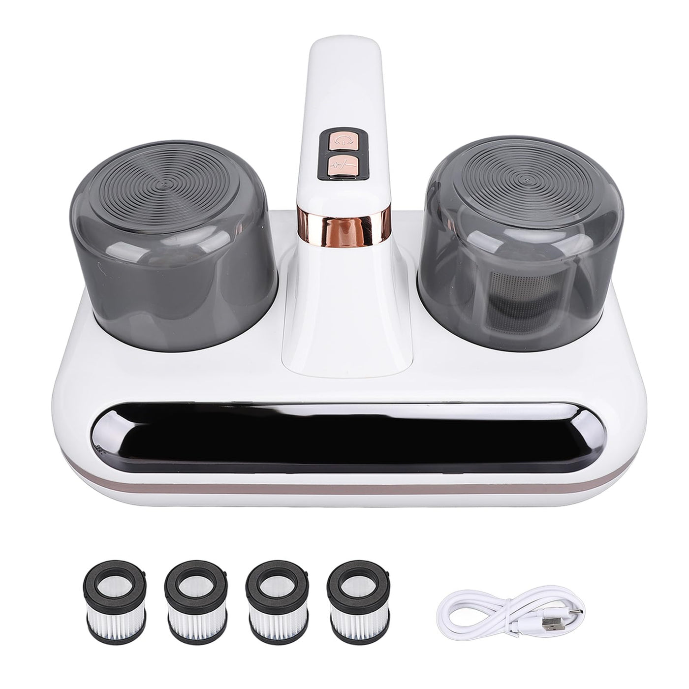 Depisuta Matratzen-Staubsauger, 16 KPa Starker Saugbett-Staubsauger mit 4 Waschbaren Ersatzfiltern, Handstaubsauger für Matratze, Kissen, Sofa-Reinigung, Tierhaare