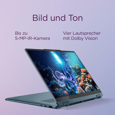 Lenovo Yoga 7 2-in-1 Laptop | Copilot+ | 14"WUXGA OLED | AMD Ryzen AI 7 | 16GB RAM | 512GB SSD | AMD Radeon 860M | Win11 | QWERTZ | Tidal Teal | 3 Monate Premium Care | inkl. Hülle Exklusiv bei Amazon