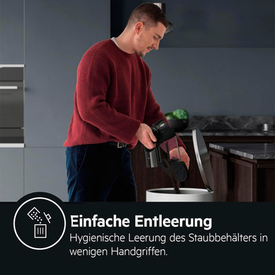 AEG CLEAN 6000 ÖKO AL61C2ÖKO Staubsauger beutellos / ETM Testsieger (SEHR GUT) / 60 % Recyclingmaterial / 550 W / Zusatzdüsen / Softräder / 74 dB(A) / 12m Aktionsradius / 1,6L Staubbehälter / Schwarz