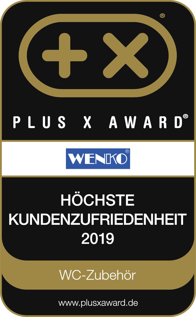 WENKO WC-Garnitur Badi Schwarz, hochwertige Keramik mit matter Oberfläche, inkl. WC-Bürste mit Silikon-Bürstenkopf und Anti-haft-Wirkung