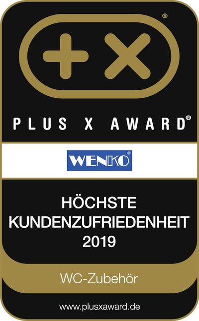 WENKO WC-Garnitur Badi Schwarz, hochwertige Keramik mit matter Oberfläche, inkl. WC-Bürste mit Silikon-Bürstenkopf und Anti-haft-Wirkung