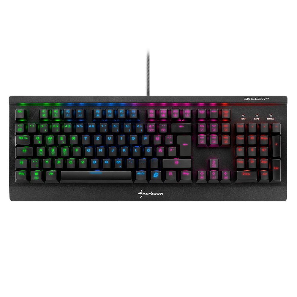 Sharkoon, Verkabelt, Skiller Mech SGK3 Mechanische Gaming Tastatur (mit RGB-Beleuchtung, rote Schalter, N-Key-Rollover, 1000 Hz Polling Rate) schwarz