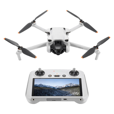 DJI Mini 3 (DJI RC) – Leichte, Faltbare Mini Drohne mit Kamera 4K HDR, unter 249g, 38 Min Flugzeit, Vertikalaufnahmen, 3-Achsen-Gimbal, 10 km HD-Übertragung, Windresistent, Automatische Rückkehr, C0