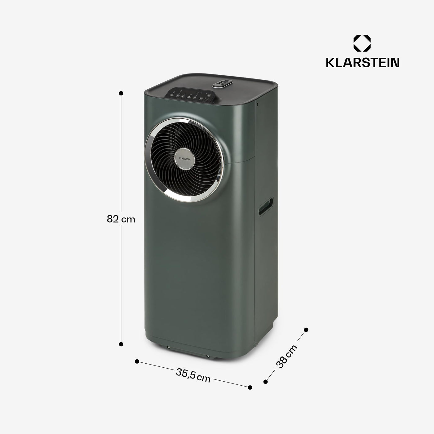 Klarstein Mobile Klimaanlage mit Abluftschlauch, 5-in-1 Klimagerät, Ventilator, Luftentfeuchter, Luftreiniger & Nachtmodus, App-Steuerung, Kleine & Portable für Wohnung & Büro, 10000 BTU