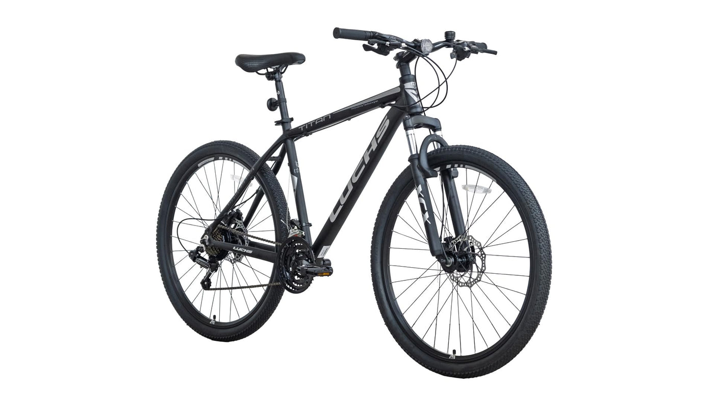 LUCHS Titan – Sportliches MTB mit 21-Gang-Schaltung, Scheibenbremsen & Aluminiumrahmen | 27,5" & 29" Zoll | Für Jungen & Herren - Mountainbike, Jungen & Herren Fahrrad (Grau, 29" Zoll)