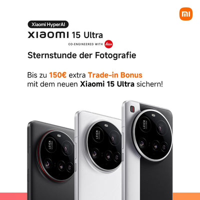 Xiaomi 15 Ultra Smartphone, 16+512GB, Schwarz, Handy ohne Vertrag, 100mm 200MP Leica Kamera, 120Hz WQHD+ AMOLED Display, Snapdragon 8 Elite, 5410mAh, 90W HyperCharge, Xiaomi Hyper AI, Dual-SIM