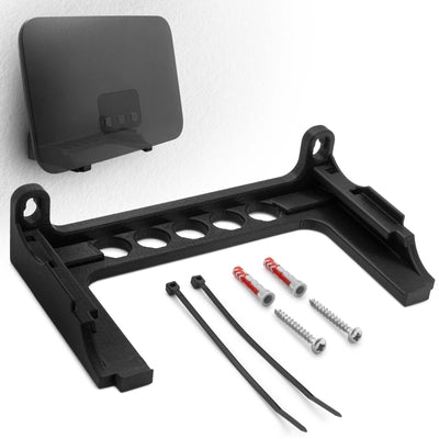 MOBILEFOX Wandhalterung passend für Telekom Speedport Smart 4 | 4 Plus Router Wandhalter WLAN Halterung Halter mit Kabelmanagment, dual Band