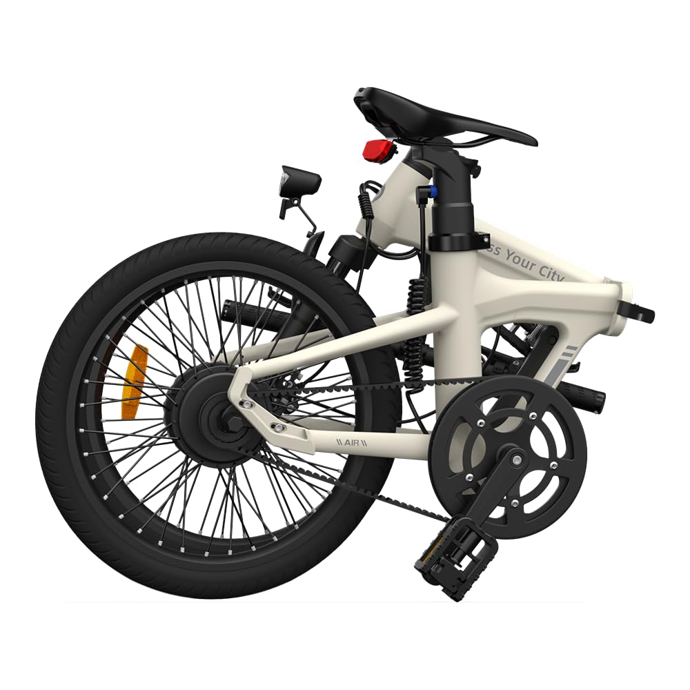 Air 20S ebike ultraleichtes Aluminiumgehäuse, Riemenantrieb, ADO Smart APP,DREI Geschwindigkeitsmodi Machen das Pendeln in der Stadt komfortabler und bequemer(Stoßdämpfende Version)-weiss