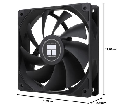 Thermalright TL-C12C CPU-Lüfter 120mm Gehäuse Kühler Lüfter, 4Pin PWM Silent Computer Lüfter mit S-FDB Lager enthalten, bis zu 1550RPM Lüfter