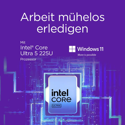 Lenovo IdeaPad 5 2-in-1 Laptop | 16" WUXGA Display | Intel Core Ultra 5 | 16GB RAM | 512GB SSD | Intel Grafik | Windows 11 Home | QWERTZ | Luna Grey | 3 Monate Premium Care