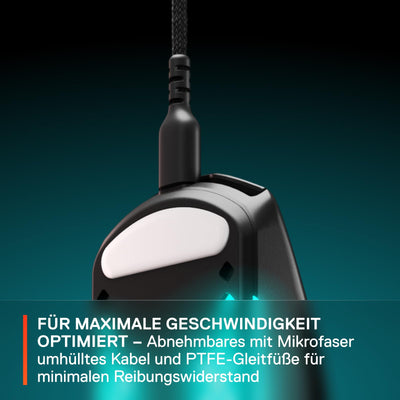 SteelSeries Aerox 3 - Superleichte Gaming-Maus - Optischer TrueMove Core Sensor mit 8.500 CPI - Ultraleichtes, wasserfestes Design - Schwarz