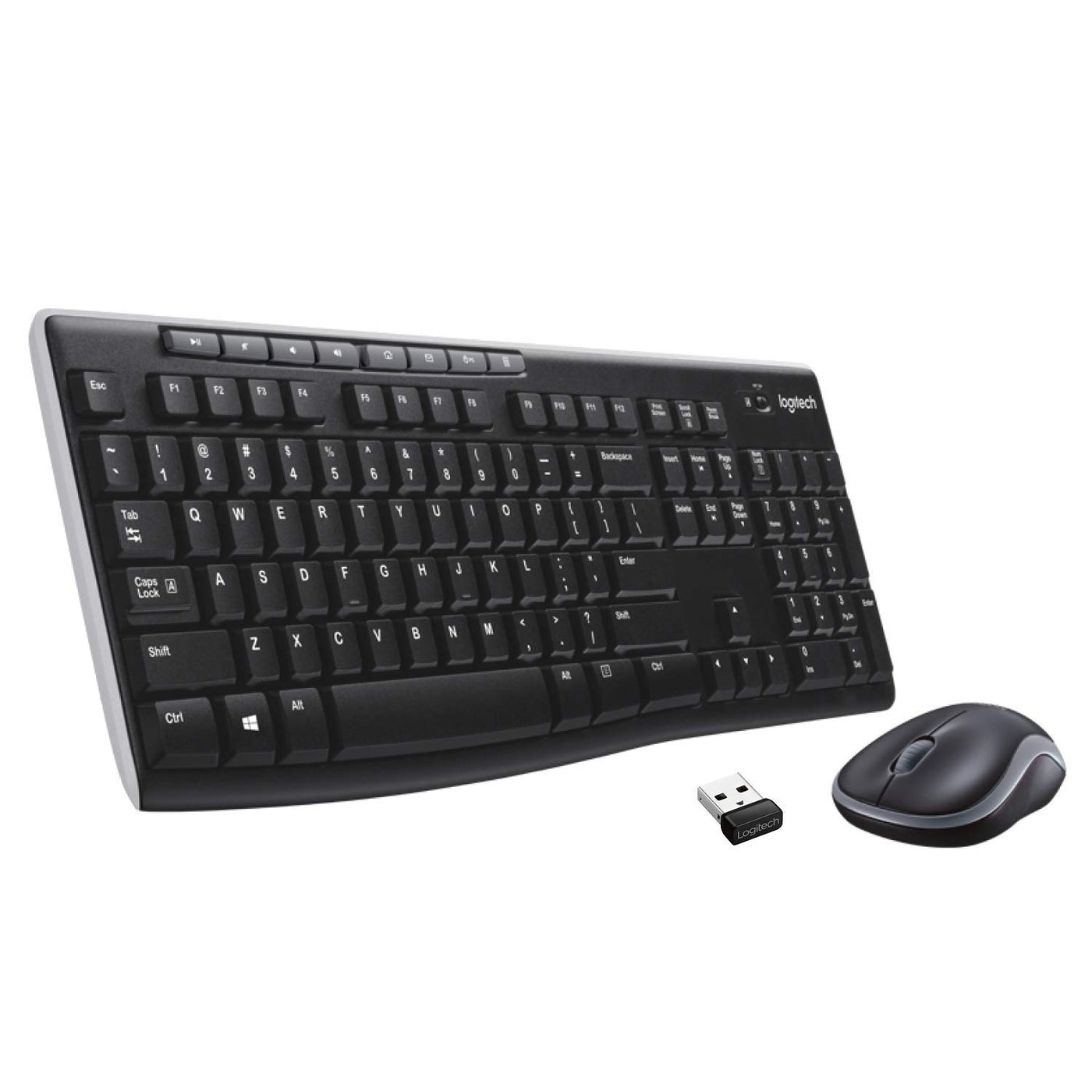 Logitech MK270 Kabelloses Tastatur-Maus-Set, 2.4 GHz Wireless Verbindung via Nano USB-Empfänger, Lange Akkulaufzeit, Für Windows und ChromeOS, Deutsches QWERTZ-Layout - schwarz (5-Pack)