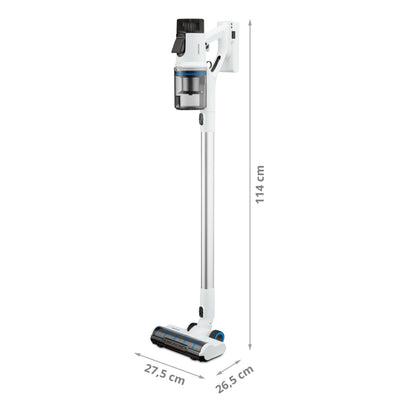 MEDION P400 W Stabstaubsauger mit Wischfunktion (kabellos, beutellos, Zyklon-Technologie, 400 Watt, 2in1 Stielstaubsauger Handstaubsauger, Akku, Staubsensor, HEPA H13, LED Touch Display, Bürstenrolle)