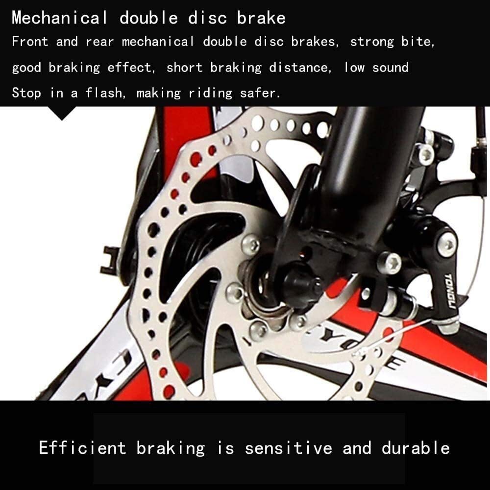 MU Fahrrad, 24 Zoll 21/24/27/30 Geschwindigkeit Mountain Bikes, Hard Tail-Gebirgsfahrrad, Leicht Fahrrad Mit Verstellbarem Sitz, Doppelscheibenbremse,Schwarz Grün,24 Geschwindigkeit