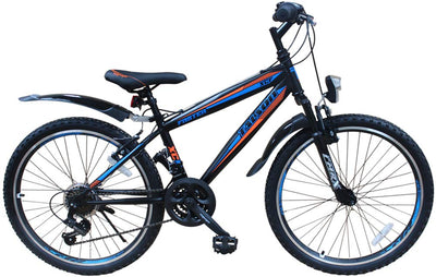 Talson 20 Zoll Fahrrad Shimano 18-Gang Mountainbike - mit Gabelfederung und Beleuchtung Neu