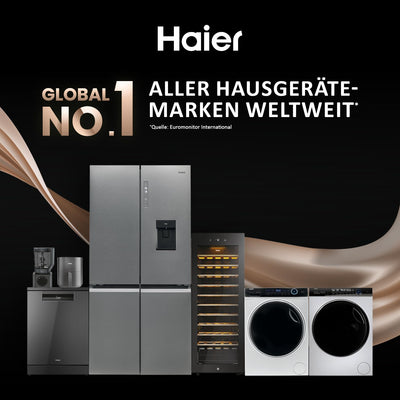 Haier SERIE 636 HW100-BP14636N I Frontlader Waschmaschine 10kg I Washing Machine mit A-Effizienz, 1.400 U/Min. & sparsamem Inverter-Motor I Inkl. Vollwasserschutz, Dampffunktion & Mengenautomatik