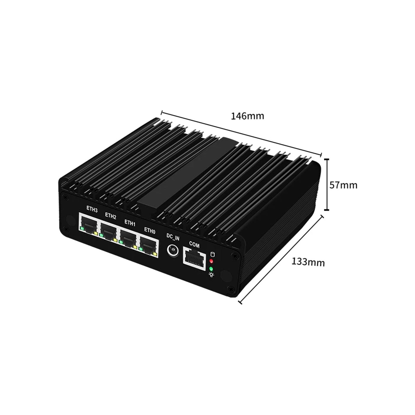 PcZinophyte Micro Firewall Appliance, N100 Firewall Router PC Upgraded Version Lüfterloser Mini PC 4X i226-V 2.5G Solid Computer Proxmox ESXi OPNsense