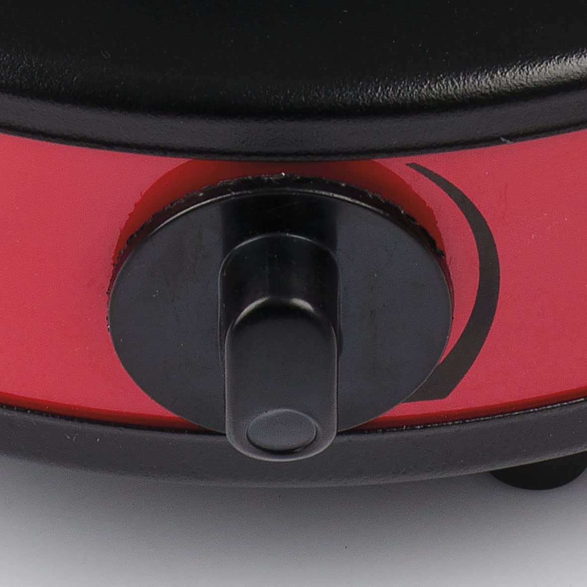 G3 Ferrari G10157 Tragbare elektrische Kochplatte, 500 W, Temperaturregelung, Gusseisenplatte 11 cm, Betriebsanzeige, Ideal für Camping, Rot.