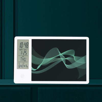 Elektronischer Digitaler Planer, Tablet-Kalender mit Anzeige von Uhrzeit, Tag, Temperatur und Luftfeuchtigkeit, Multifunktionaler Elektronischer Kalender für die Heimarbeit von