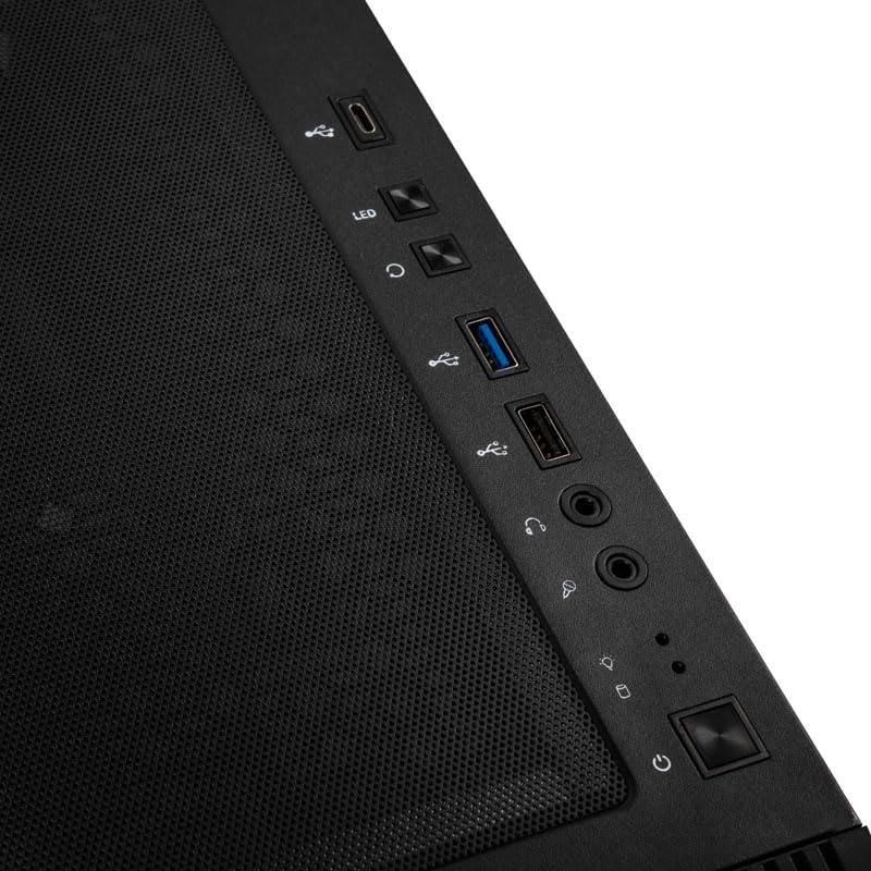 Kolink Unity Lateral ARGB PC-Gehäuse, Vier ARGB-Lüfter, Scharniertür Gehärtetes Glas, 410 mm GPU-Freiheit, E-ATX-Motherboards, Stahl, Mid-Tower-Gehäuse, Schwarz