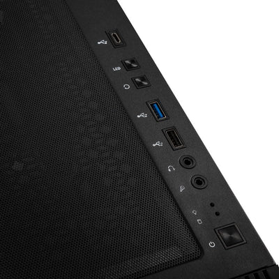 Kolink Unity Lateral ARGB PC-Gehäuse, Vier ARGB-Lüfter, Scharniertür Gehärtetes Glas, 410 mm GPU-Freiheit, E-ATX-Motherboards, Stahl, Mid-Tower-Gehäuse, Schwarz