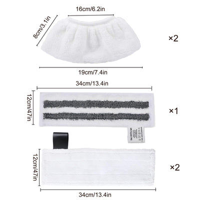 5er-Pack Dampfreiniger-Zubehör kompatibel mit Kärcher Easyfix SC1 SC2 SC3 SC4 SC5, waschbare Mikrofasertücher kompatibel mit Kärcher Dampfreinigern der Serie SC1 SC2 SC3 SC4 SC5 (5)