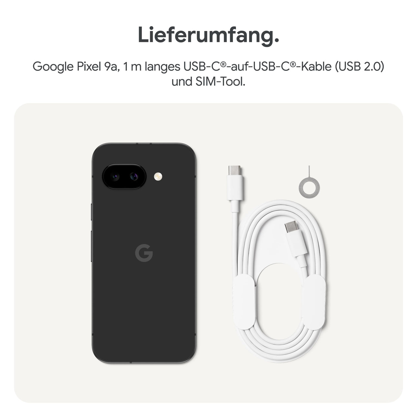 Google Pixel 9a: Android-Smartphone ohne SIM-Lock, mit KI-Kamera, 24 Stunden Akkulaufzeit und leistungsstarken Sicherheitsfunktionen – Obsidian, 128GB