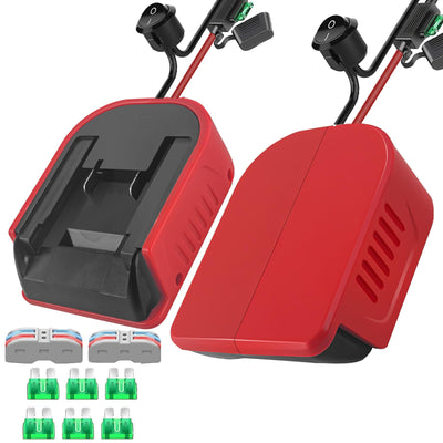 2 Packungen Power Wheel Adapter für EINhell 18V Akku Power Wheels Akku Konverter mit Sicherungen & Drahtklemmen, 14AWG Draht, Stromanschluss für DIY Rc Auto Spielzeug, Robotik und Rc Truck