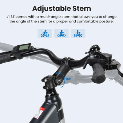 Touroll J1 ST 27,5 Zoll Trekking E-Bike Herren Damen, Elektrofahrrad mit 36V 15.6Ah Batterie für Lange Reichweite bis 100KM, 250W Heckmotor, Doppelscheibenbremse, 7-Gang Getriebe City E Bike