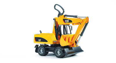 bruder 02445 - Cat Mobilbagger - 1:16 Baustelle Baufahrzeug Löffelbagger Arbeiter bworld Baumaschine Spielzeug