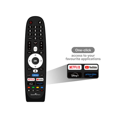 Smart Tech 43UH02V, 43 Zoll (109 cm), HD-LED-Fernseher, Netflix, YouTube, Prime Video, Whale TV