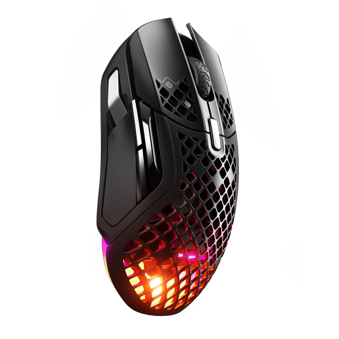 SteelSeries Aerox 5 Wireless – RGB Gaming-Mouse mit Öffnungen in der Oberfläche – Federleichtes, wasserabweisendes Design – 9 Tasten – Bluetooth/2,4 GHz – Optischer TrueMove Air-Sensor mit 18.000 DPI