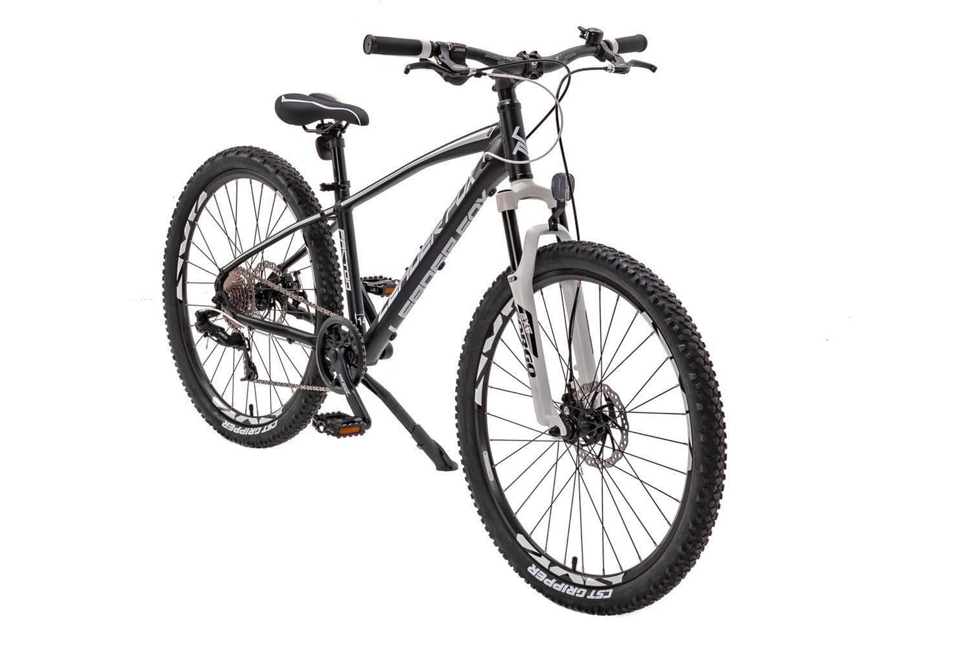 26 Zoll Alu Mountainbike Leader Fox Factor 8 Gang Scheibenbremse Rh 41 cm schwarz Weiss