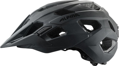 ALPINA ANZANA - Optimal Anpassbarer, Leichter & Sicherer Fahrradhelm Mit Fliegennetz & Nachrüstbarem LED Für Erwachsene, black matt, 52-57 cm