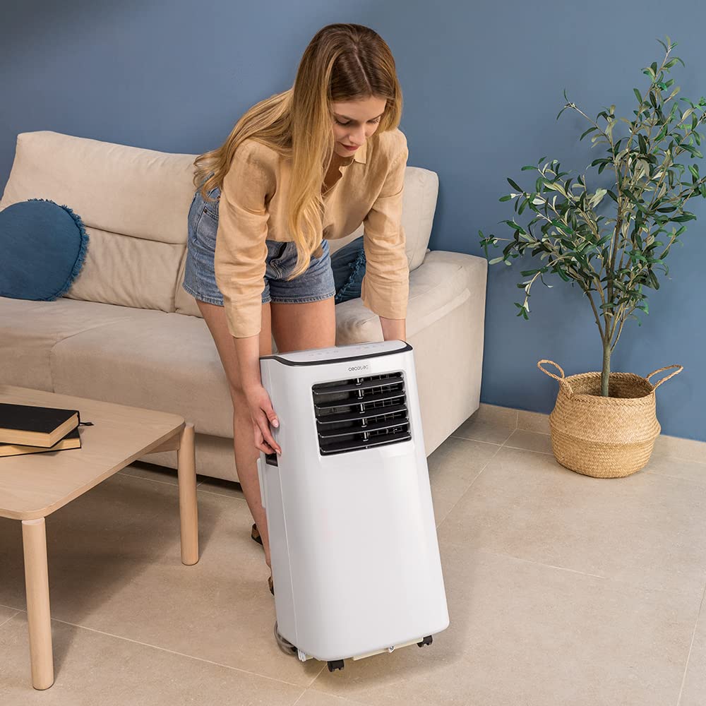 Cecotec Tragbare Klimaanlage mit Fernbedienung und WiFi Forceclima 7500 Soundless verbunden. 7000 BTU, Touch Control und LED -Bildschirm, Timer, Abdeckung von bis zu 20 m2
