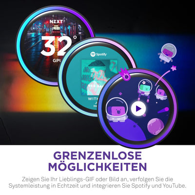 NZXT Kraken Elite 360 RGB - AIO CPU-Flüssigkeitskühler - 360-mm-Radiator - F360 RGB Core-Lüfter - Anpassbares 2,72"-IPS LCD - Turbine Pump - Intel LGA 1700, 1200/115X, 1851 - AMD AM5, AM4 - Schwarz