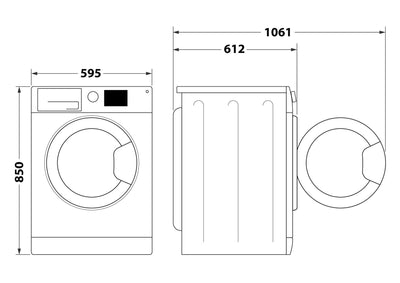 Privileg PWFV X 753 N Waschmaschine Frontlader/1400 U/min/7 kg/EEK B/Push & Go Steam/Schnell 20°/40°/60°, Express 30', Kurz 45'/Inverter-Motor/Mehrfachwasserschutz/Water Balance Plus