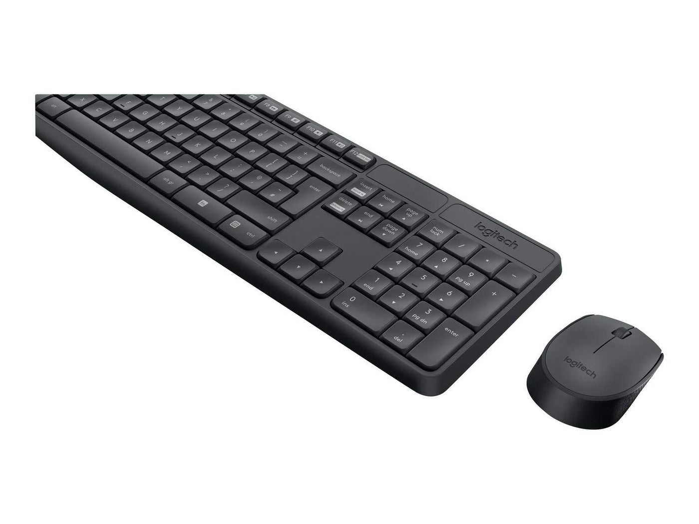 Logitech MK235 RF Wireless QWERTZ Schweiz Schwarz - Tastaturen (Standard, Kabellos, RF Wireless, QWERTZ, Schwarz, Maus enthalten)