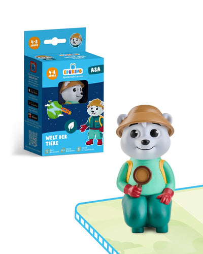 Edurino Figur ASA Welt der Tiere bis 10 (Stufe 2) ab 4 Jahren inkl. App | Innovatives & digitales Lernspiel | Vielfältige Tierwelten erkunden | Lebensräume erforschen