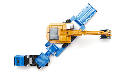 siku 1847, Schwertransporter mit Tiefbettauflieger, 1:87, Metall/Kunststoff, Blau/Gelb, Abkoppelbarer Auflieger