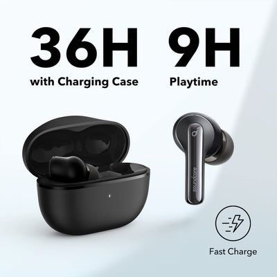 soundcore by Anker P3i Bluetooth Kopfhörer, In Ear Kopfhörer kabellos, Hybride Aktive Geräuschunterdrückung, 4 Mikrofone, 10mm Audiotreiber, Individueller EQ in App, 40H Akku, Bluetooth 5.2(Schwarz)