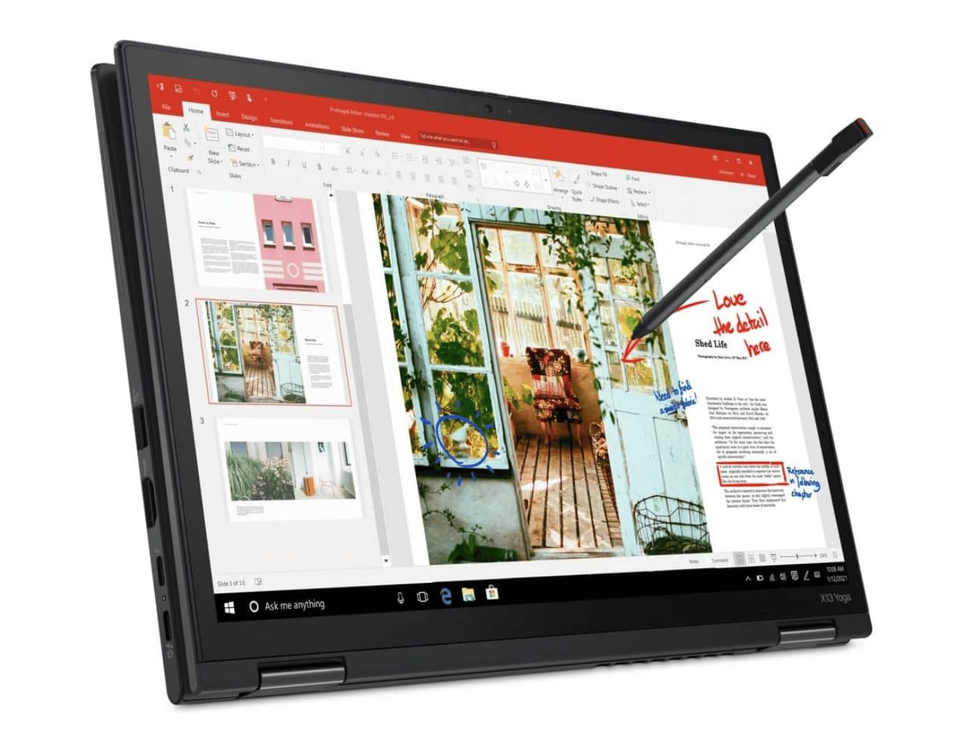 Lenovo ThinkPad X13 Yoga Gen 2 13,3 Zoll Touch Display Intel Core i5 1145G7 256GB SSD Festplatte 16GB Speicher Windows 11 Pro 4G LTE Webcam Notebook Laptop (Generalüberholt)