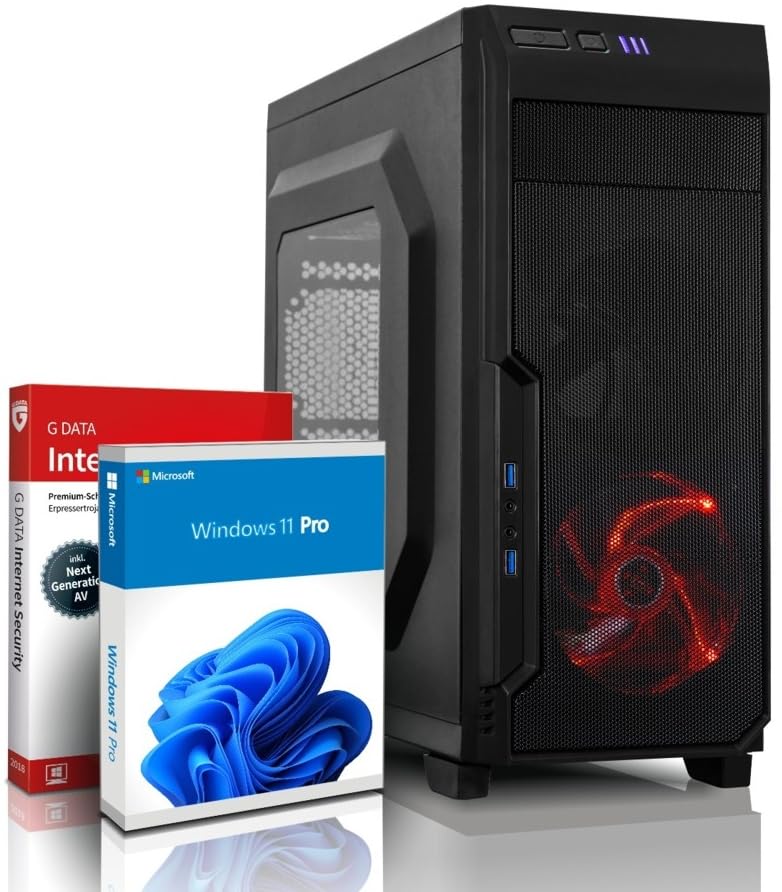 shinobee® Basic Gaming PC AMD Ryzen 5 2400G 8 Threads 3.80GHz • 16 GB DDR4 • 512 GB SSD • AMD Radeon™ RX Vega 11 Graphics 4K HDMI DX12 • Windows 11 • WLAN • Gamer PC Computer #7370