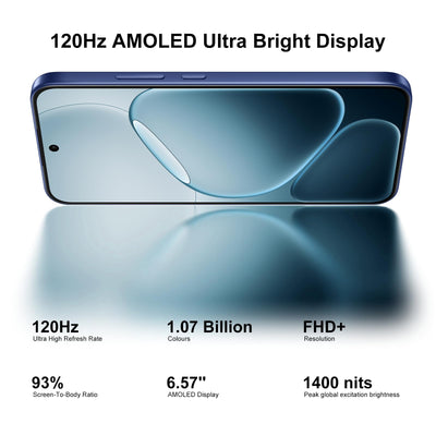 OPPO A6 Pro 5G entsperrtes Smartphone, 6500mAh Akku, 80W SUPERVOOC Schnellladung, 6,57" 120Hz AMOLED Display, 8 256GB Dimensity 6300, Supercool VC, 50MP 2MP KI-Kamera, IP69, Dual SIM, Blau