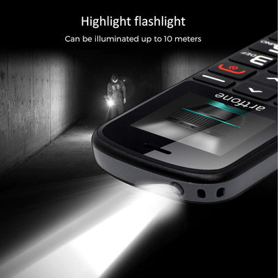 artfone 182 Seniorenhandy mit großen Tasten | Seniorenhandy ohne Vertrag | GSM Dual-SIM-Handy für Senioren mit Notruftaste |1.77 -Inch Rentner Handy |1400 mAh