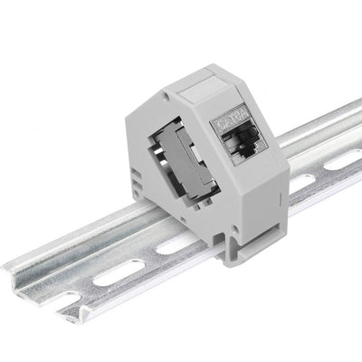 kwmobile Keystone Modul und Hutschienenadapter Set - passt auf genormte Hutschiene - 4X CAT 6A Module 4X Halter - RJ45 Buchse geschirmt - werkzeuglos