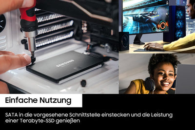 Samsung 870 EVO SATA III 2,5 Zoll SSD, 4 TB, 560 MB/s Lesen, 530 MB/s Schreiben, Interne SSD, Festplatte für schnelle Datenübertragung, MZ-77E4T0B/EU