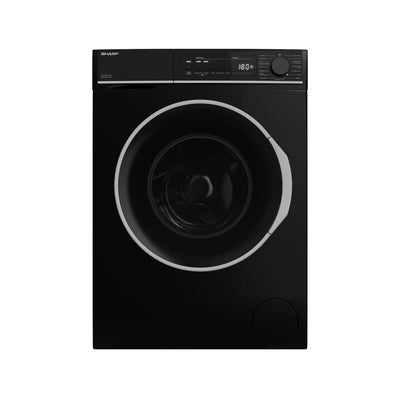 Sharp ES-BRO814BA-DE Waschmaschine Frontlader / A / 8 kg / 1400 U/min / Adanced Inverter Motor / 15 Programme inkl. 15 min Kurzprogramm und Dampffunktion / AquaStop / Schwarz