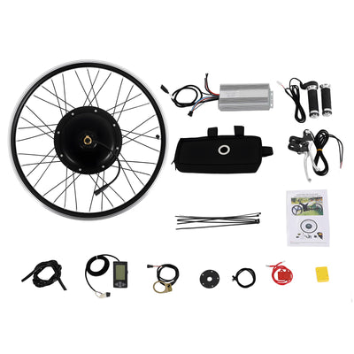 FortyFor 26" Ebike Umbausatz Kit, 48V 1500W E-Bike Elektrofahrrad Umbausatz Ebike Motor Conversion Kit für Hinterrad,Vorderrad
