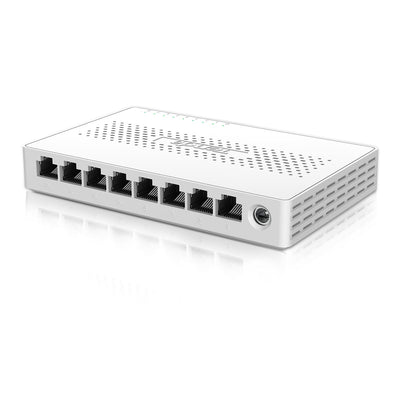 Tenda Switch 8 Port 2.5 Gigabit Netzwerk Switch LAN Switch (Plug-and-Play LAN Splitter LAN Verteiler, Unmanaged, Lüfterlos, Ideal für 2,5G NAS, Server, WiFi 6/7 AP, Gaming-PC) (SE108)
